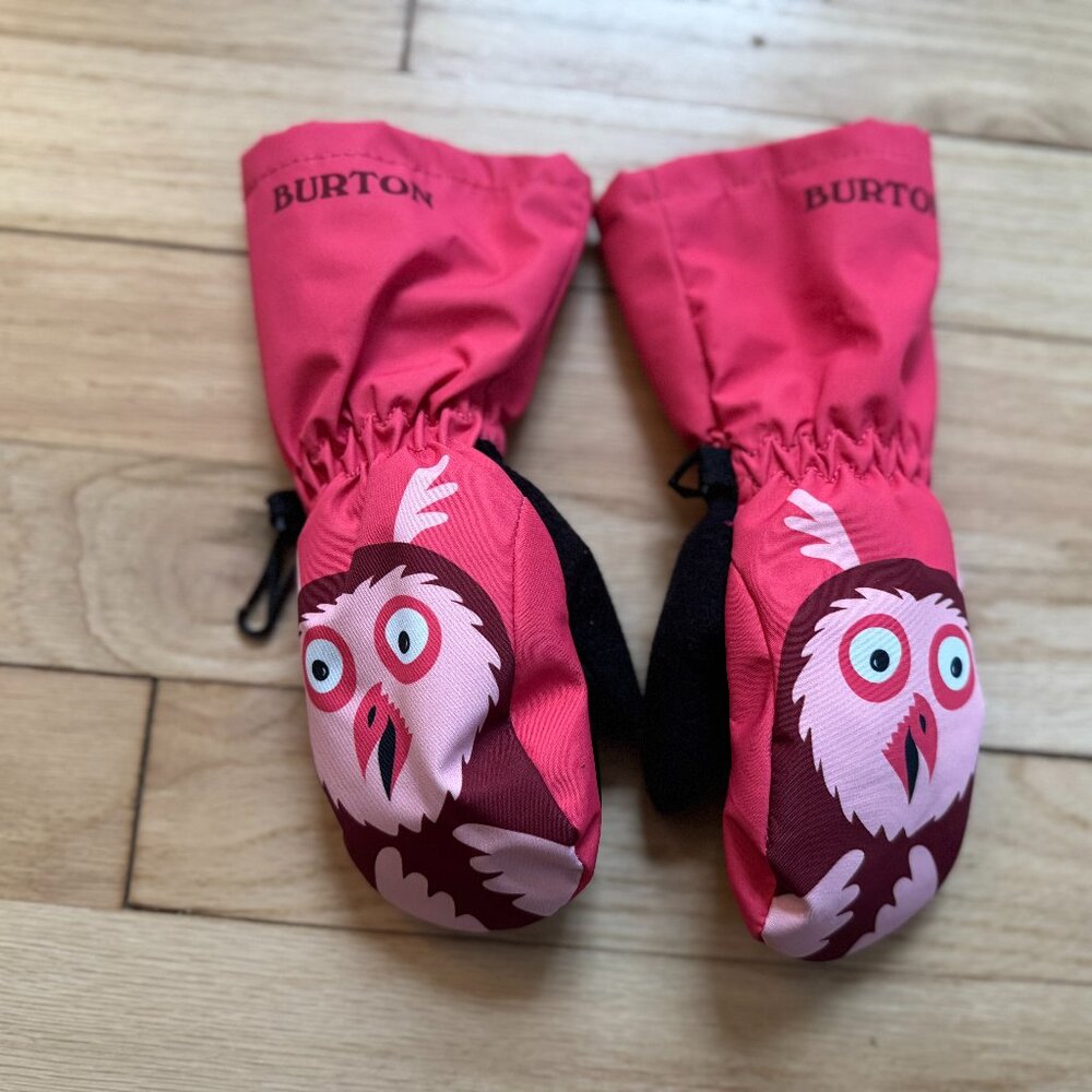 Burton 2T toddler Grommit pink owl mittens